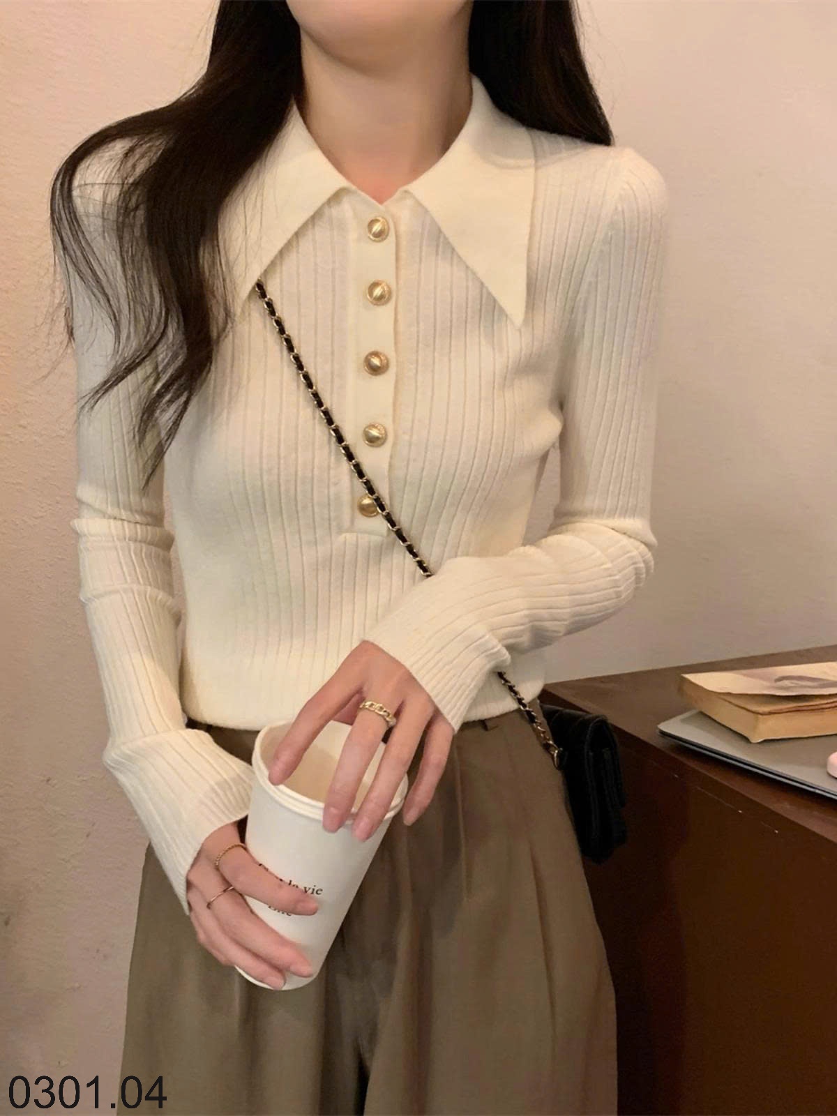 26HA0301.04 - ÁO LEN POLO CHO NỮ