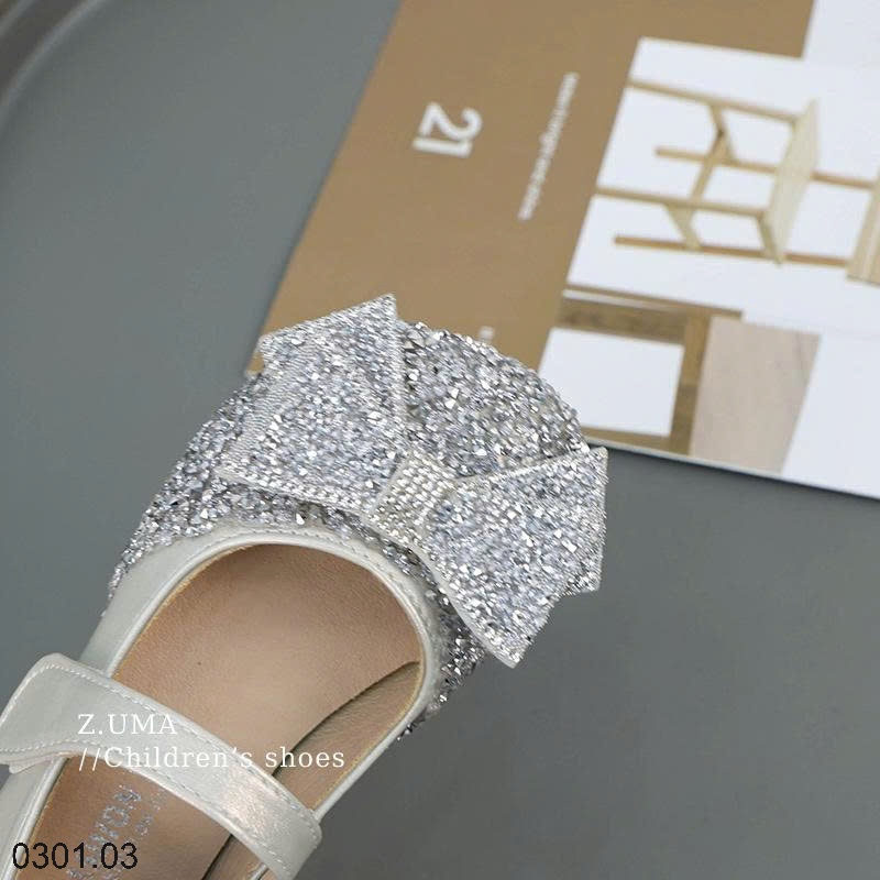 26HA0301.03 - QUAI HẬU CHO BÉ ĐÍNH NƠ BLING BLING