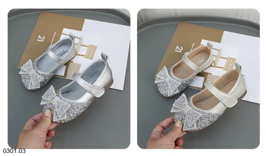 26HA0301.03 - QUAI HẬU CHO BÉ ĐÍNH NƠ BLING BLING