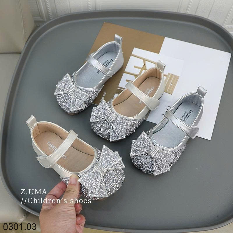 26HA0301.03 - QUAI HẬU CHO BÉ ĐÍNH NƠ BLING BLING