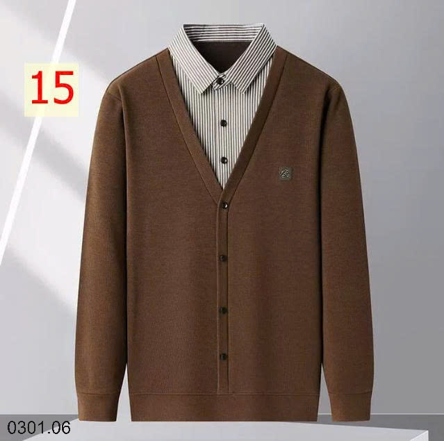 26HA0301.06 - ÁO LEN NAM GIẢ CỔ SƠ MI