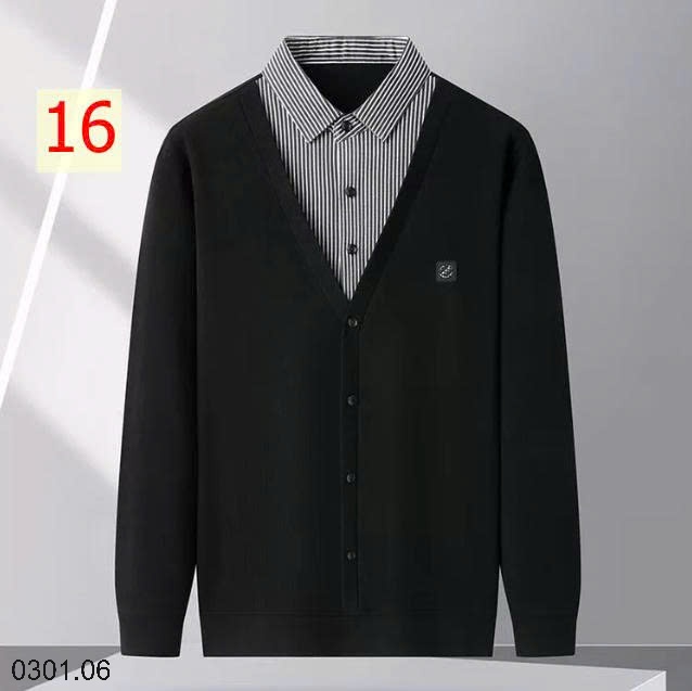 26HA0301.06 - ÁO LEN NAM GIẢ CỔ SƠ MI