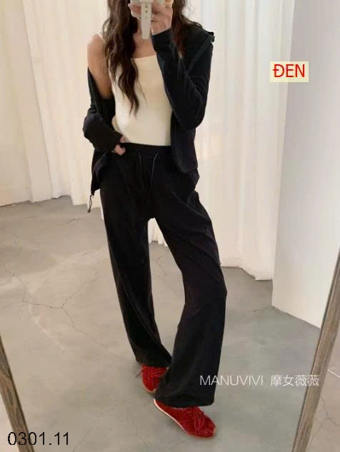 26HA0301.11 - BỘ NỈ THỂ THAO HÃNG MANUVIVI CHO NỮ