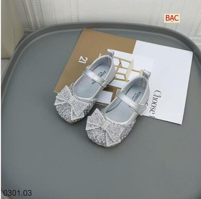 26HA0301.03 - QUAI HẬU CHO BÉ ĐÍNH NƠ BLING BLING