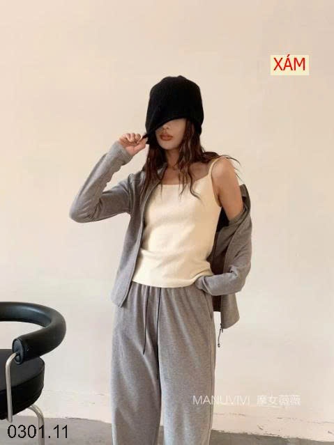 26HA0301.11 - BỘ NỈ THỂ THAO HÃNG MANUVIVI CHO NỮ