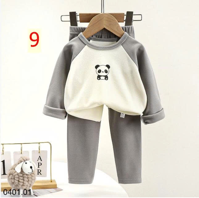 26HA0401.01 - SET 2 BỘ NỈ MẶC NHÀ CHO BÉ YÊU