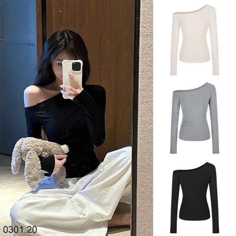 26HA0301.20 - SET 2 ÁO THUN BODY LỆCH VAI CHO NỮ