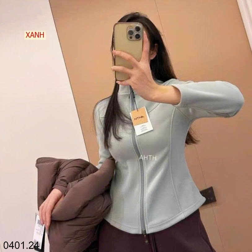 26HA0401.24 - ÁO KHOÁC NỈ THỂ THAO CHO NỮ