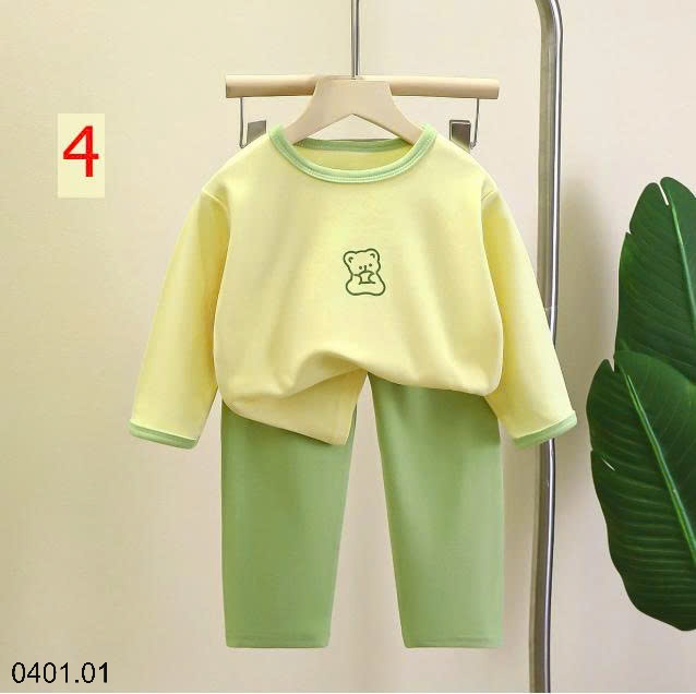 26HA0401.01 - SET 2 BỘ NỈ MẶC NHÀ CHO BÉ YÊU