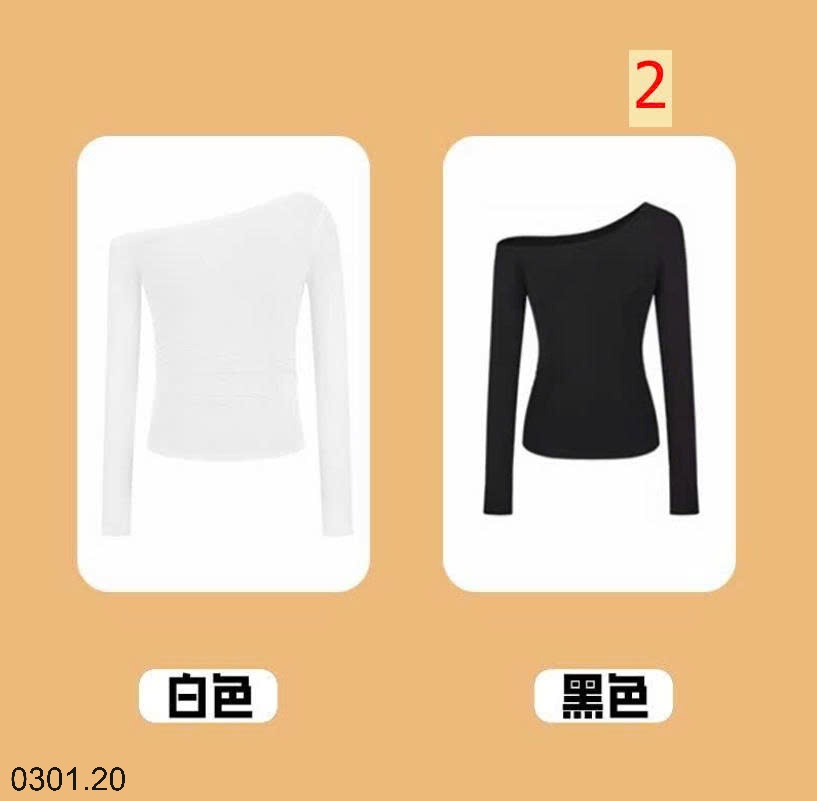 26HA0301.20 - SET 2 ÁO THUN BODY LỆCH VAI CHO NỮ