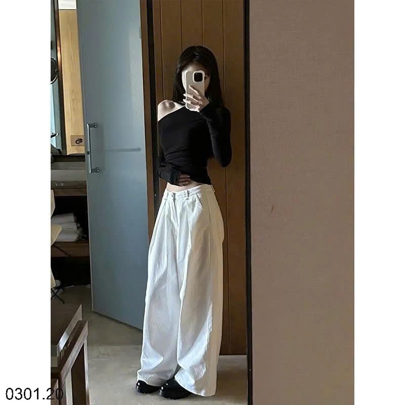 26HA0301.20 - SET 2 ÁO THUN BODY LỆCH VAI CHO NỮ
