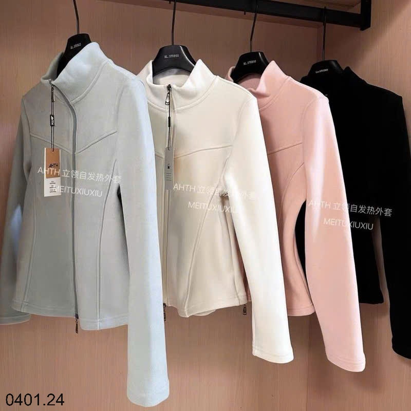 26HA0401.24 - ÁO KHOÁC NỈ THỂ THAO CHO NỮ