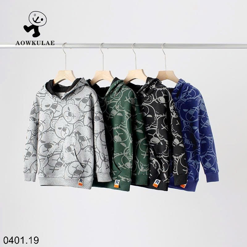 26HA0401.19 - ÁO HODDIE IN HÌNH GẤU SIZE ĐẠI AKL