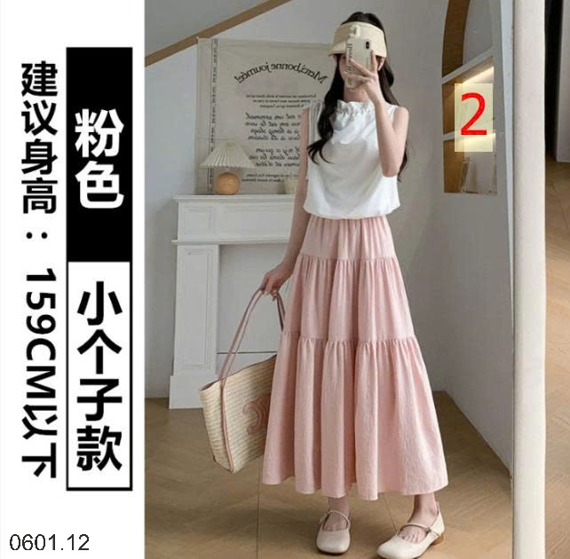 26HA0601.12 - VÁY MIDI XÒE BỒNG CHỮ A DÁNG DÀI