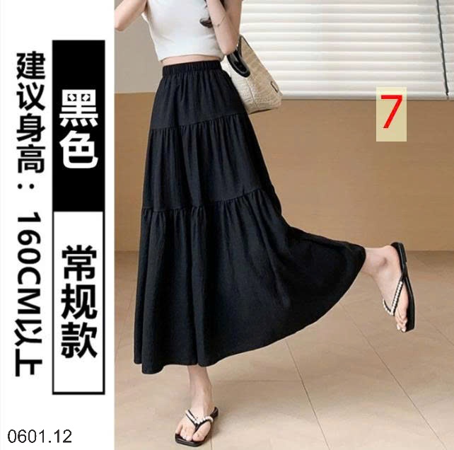 26HA0601.12 - VÁY MIDI XÒE BỒNG CHỮ A DÁNG DÀI