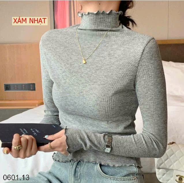 26HA0601.13 - ÁO THUN CỔ BÈO GIỮ NHIỆT CHO NỮ