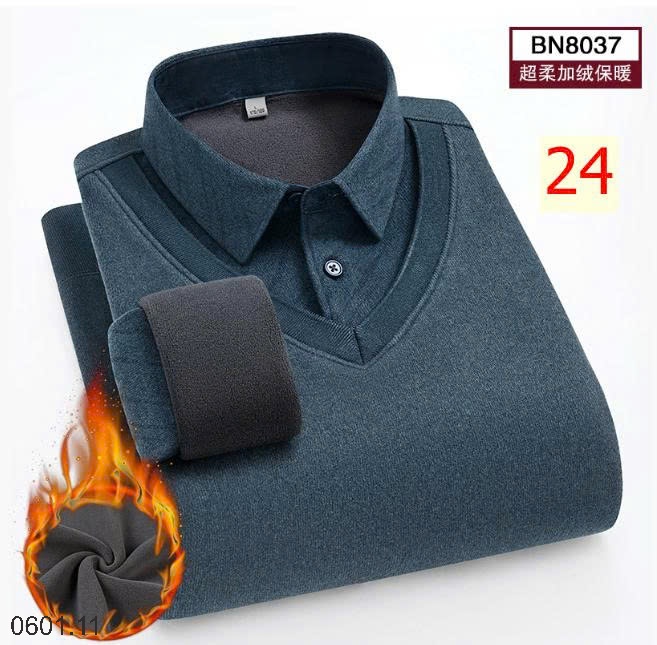 26HA0601.11 - ÁO LEN CỔ SƠ MI LÓT LÔNG QUẢNG CHÂU CHO NAM