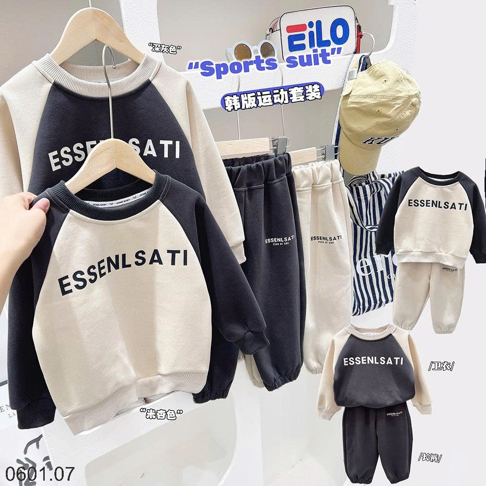 26HA0601.07 - BỘ NỈ ESEN BÉ TRAI NHÀ KACADY