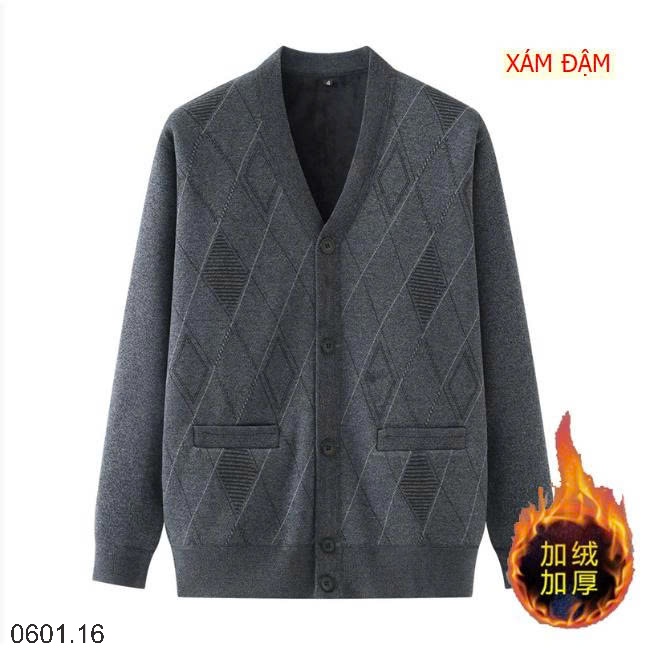 26HA0601.16 - ÁO CARDIGAN LÓT LÔNG TRUNG NIÊN TẶNG BỐ