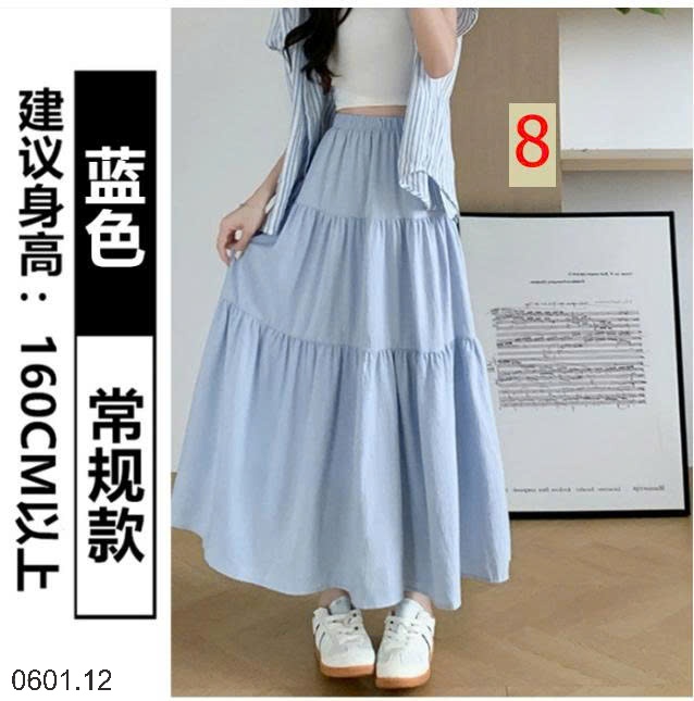 26HA0601.12 - VÁY MIDI XÒE BỒNG CHỮ A DÁNG DÀI