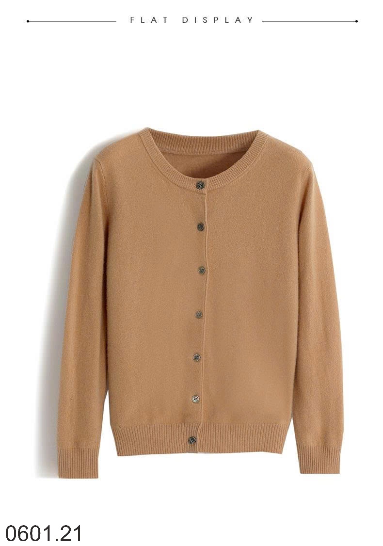 26HA0601.21 - ÁO LEN CARDIGAN TRƠN MÀU BASIC CHO NỮ