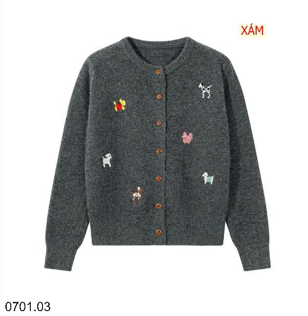 26HA0701.03 - CARDIGAN LEN HOẠ TIẾT NỮ