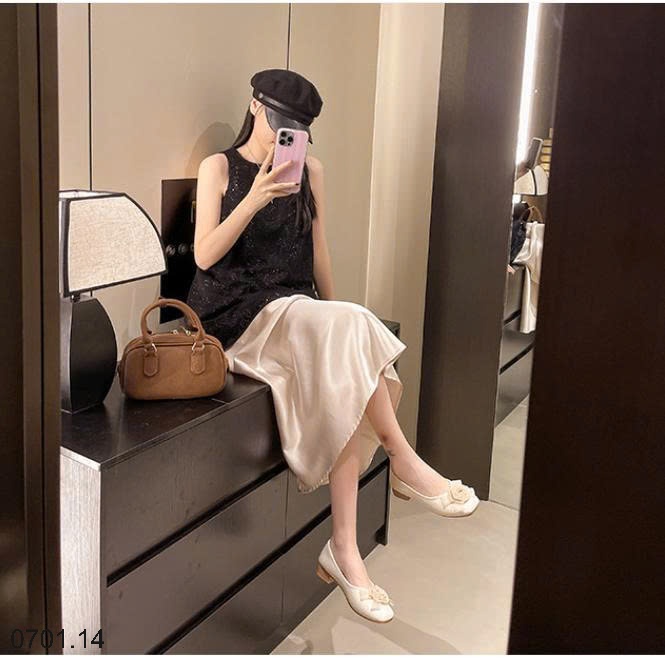 26HA0701.14 - GIÀY BÚP BÊ NỮ ĐÍNH HOA