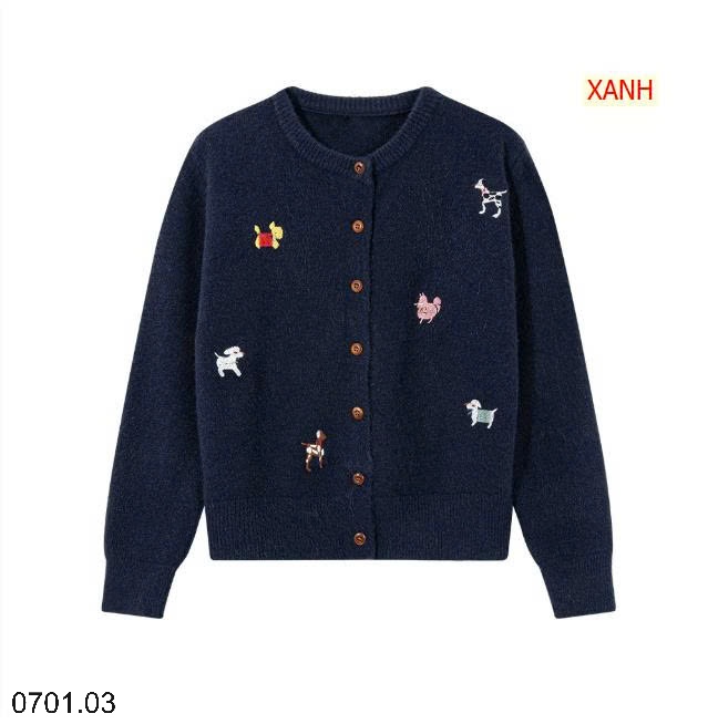 26HA0701.03 - CARDIGAN LEN HOẠ TIẾT NỮ
