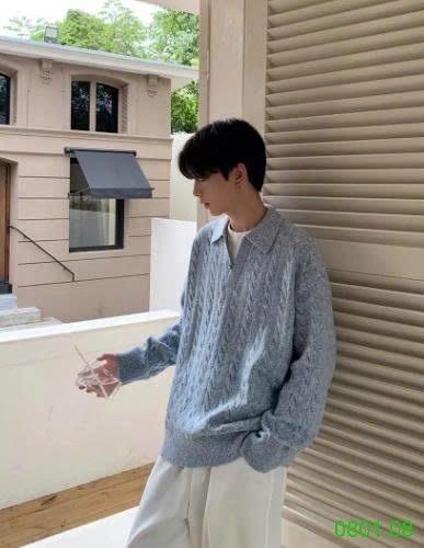 26HA0801.08 - ÁO LEN CỔ POLO DỆT KIM NAM