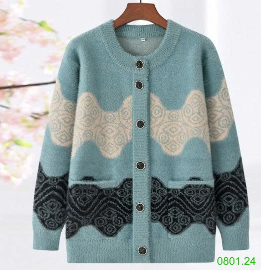 26HA0801.24 - ÁO LEN CARDIGAN TRUNG NIÊN