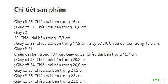 26HA0801.06 - GIÀY THỂ THAO CHO BÉ