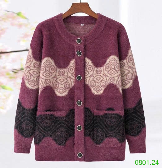 26HA0801.24 - ÁO LEN CARDIGAN TRUNG NIÊN