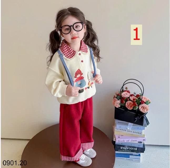 26HA0901.20 - BỘ NỈ SIÊU DỄ THƯƠNG CHO BÉ GÁI