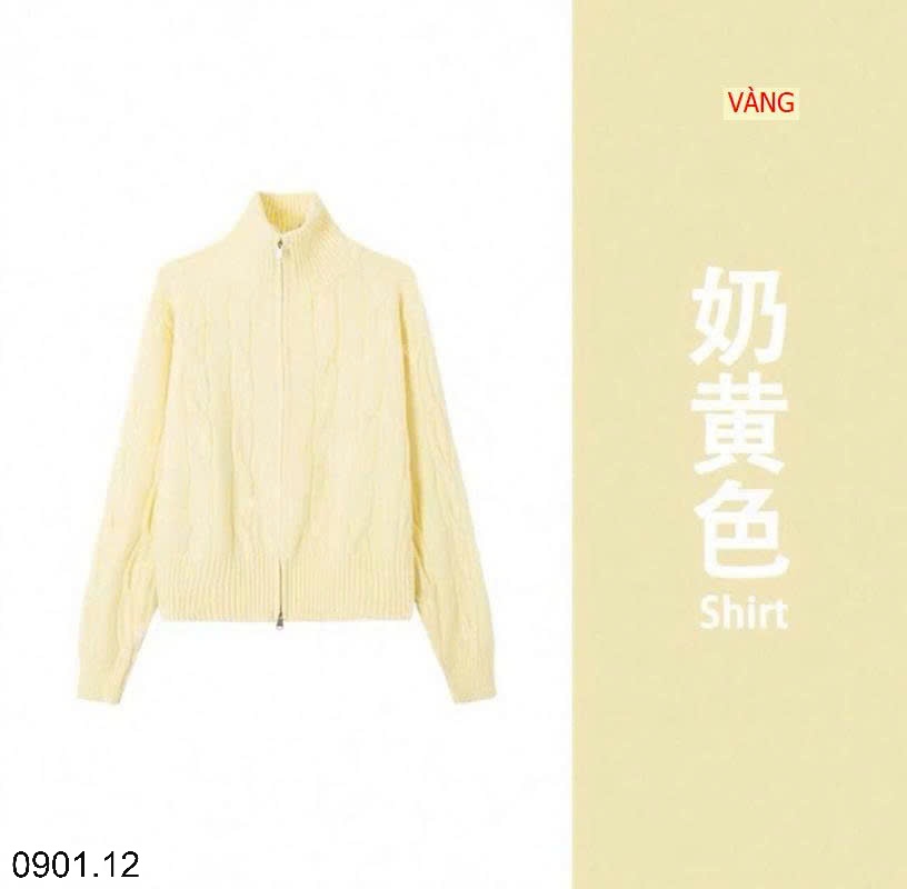 26HA0901.12 - ÁO KHOÁC LEN NỮ KÉO KHÓA