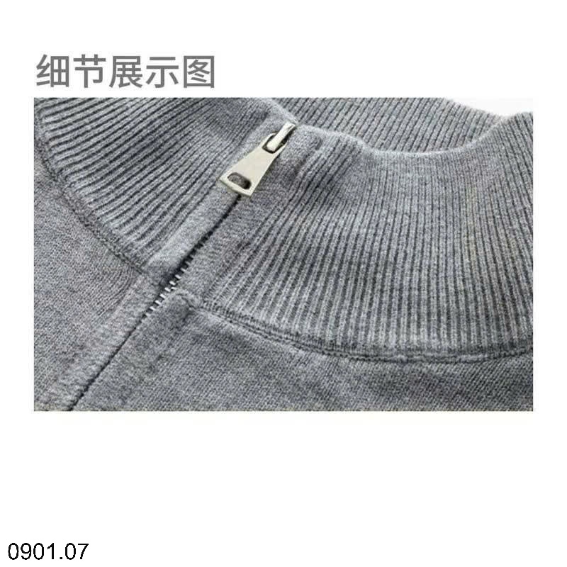 26HA0901.07 - ÁO LEN NAM CỔ KÉO KHÓA