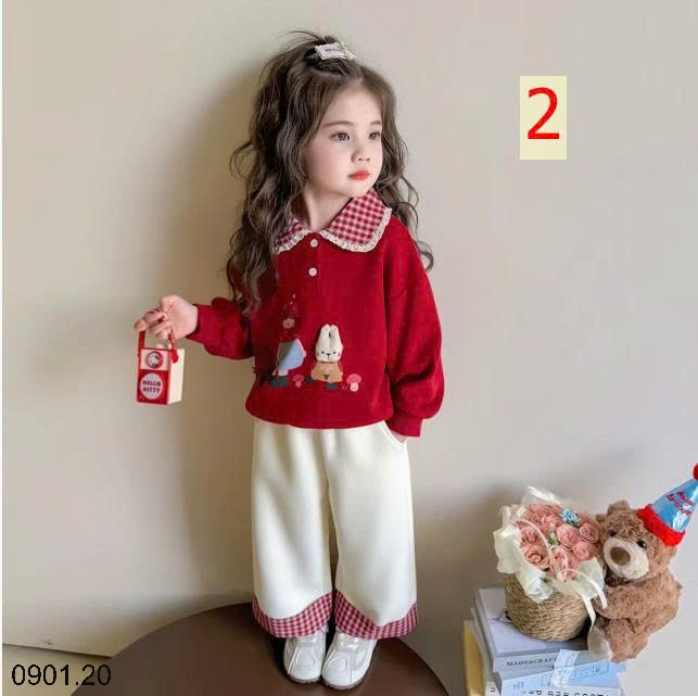 26HA0901.20 - BỘ NỈ SIÊU DỄ THƯƠNG CHO BÉ GÁI