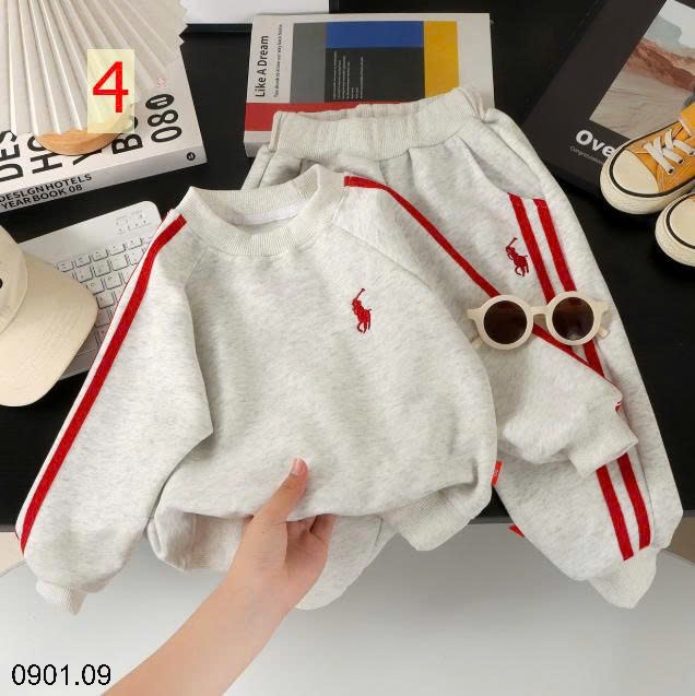 26HA0901.09 - BỘ NỈ THÊU NGỰA BÉ TRAI