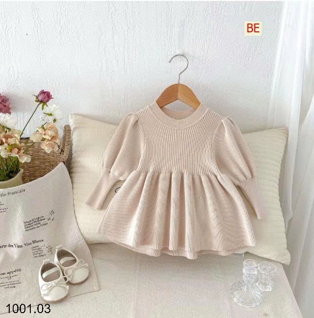 26HA1001.03 - VÁY LEN BÉ GÁI TAY PHỒNG