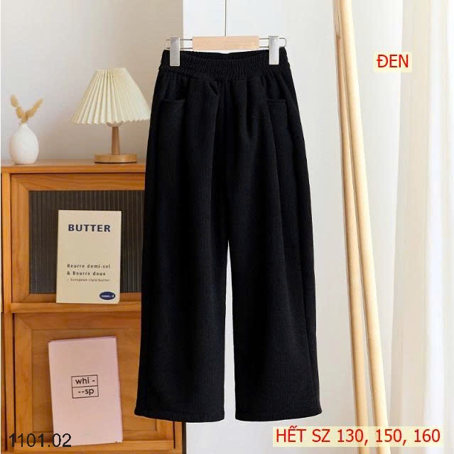 26HA1101.02 - QUẦN NHUNG TĂM ỐNG SUÔNG SIZE ĐẠI BÉ GÁI