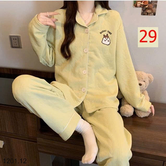 26HA1201.12 - BỘ PIZAMA MẶC NHÀ DÀY DẶN MÙA ĐÔNG