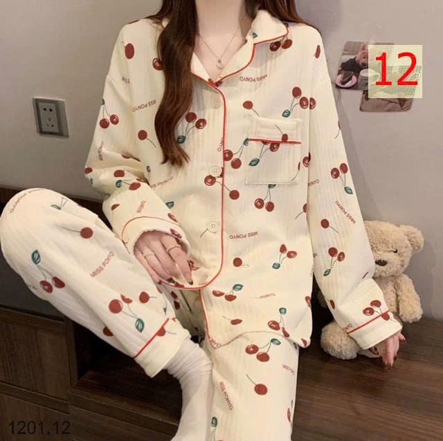 26HA1201.12 - BỘ PIZAMA MẶC NHÀ DÀY DẶN MÙA ĐÔNG