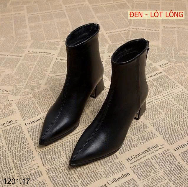 26HA1201.17 - GIÀY BỐT CỔ NGẮN MŨI NHỌN
