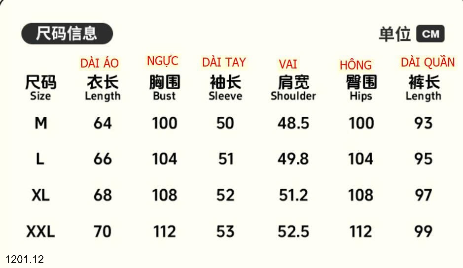 26HA1201.12 - BỘ PIZAMA MẶC NHÀ DÀY DẶN MÙA ĐÔNG