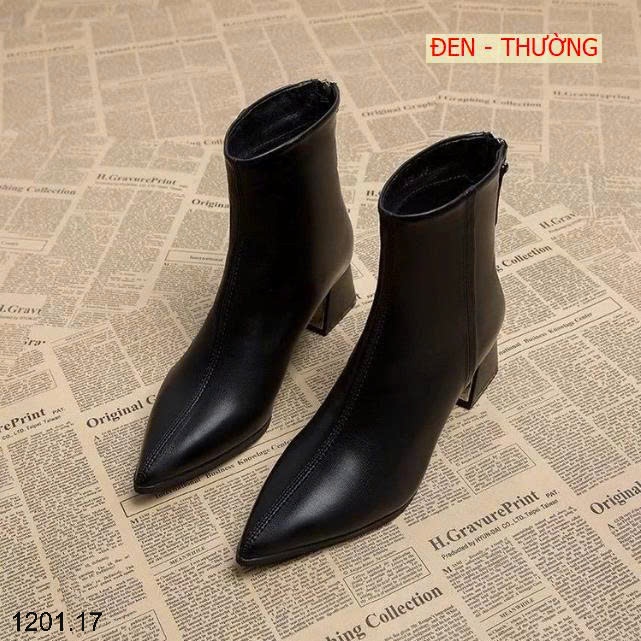 26HA1201.17 - GIÀY BỐT CỔ NGẮN MŨI NHỌN