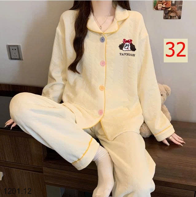 26HA1201.12 - BỘ PIZAMA MẶC NHÀ DÀY DẶN MÙA ĐÔNG