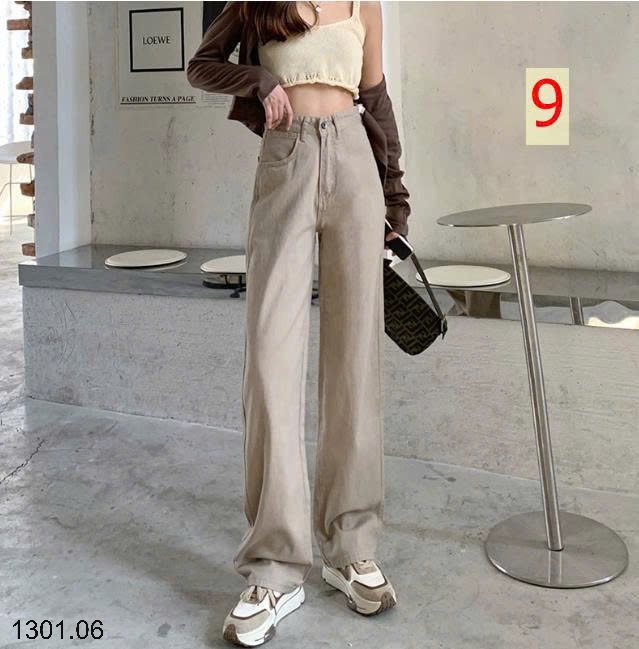 26HA1301.06 - QUẦN JEAN NỮ ỐNG RỘNG CẠP CAO