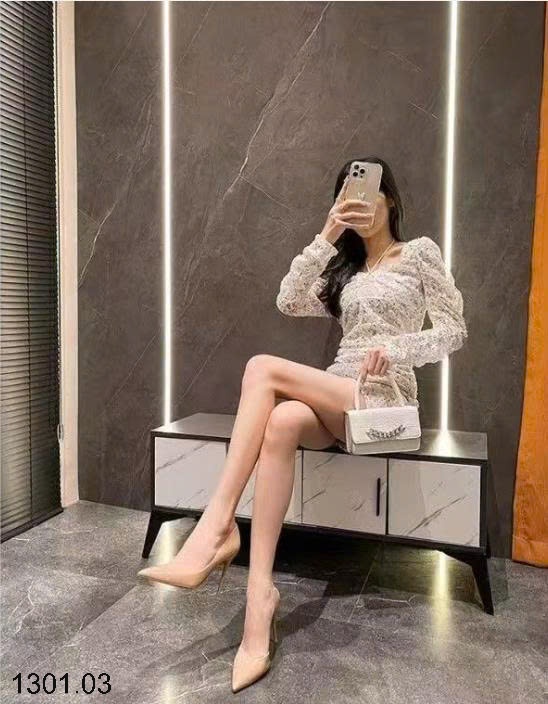 26HA1301.03 - GIÀY CAO GÓT DA BÓNG ĐẾ ĐỎ