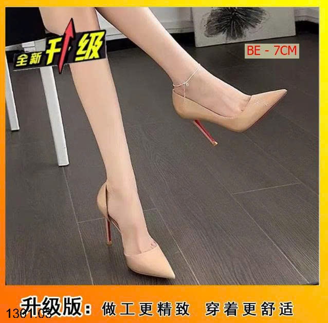26HA1301.03 - GIÀY CAO GÓT DA BÓNG ĐẾ ĐỎ