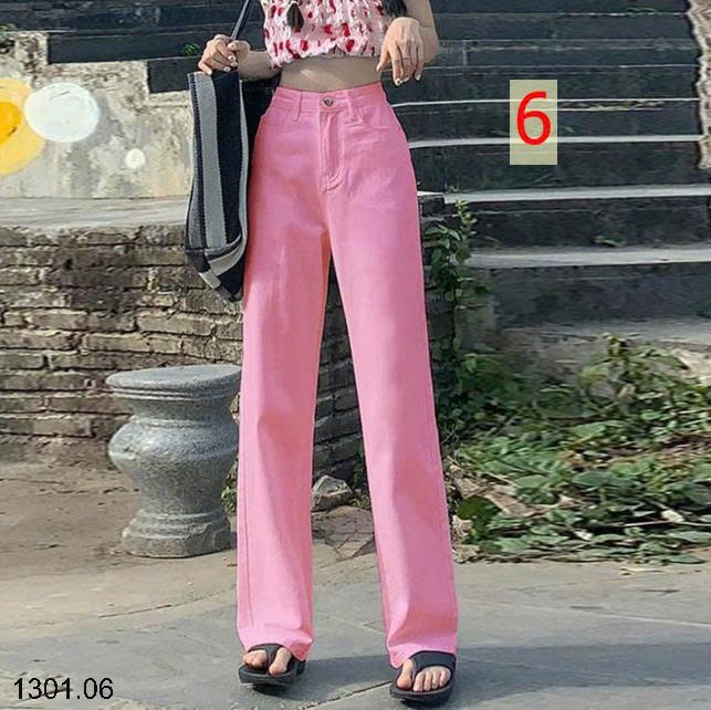 26HA1301.06 - QUẦN JEAN NỮ ỐNG RỘNG CẠP CAO
