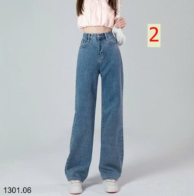 26HA1301.06 - QUẦN JEAN NỮ ỐNG RỘNG CẠP CAO